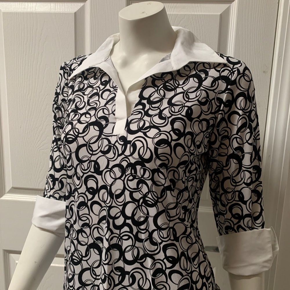 Women’s Blouse New York Design Co Black Circle NEW